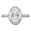 Thumbnail Image 3 of Vera Wang VOW Oval-Cut Lab-Grown Diamond Halo Engagement Ring 3 ct tw 14K White Gold