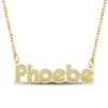 Thumbnail Image 1 of Retro Name Necklace 24K Yellow Gold-Plated Sterling Silver 18"