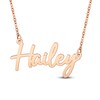 Thumbnail Image 1 of Script Nameplate Necklace 14K Rose Gold-Plated Sterling Silver 18"