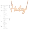 Thumbnail Image 4 of Script Nameplate Necklace 14K Rose Gold-Plated Sterling Silver 18"