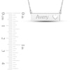 Thumbnail Image 4 of Engravable Name Bar Necklace with Heart Cutout 14K White Gold 18"