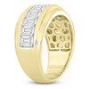 Thumbnail Image 2 of Men's Emerald-Cut Lab-Grown Diamond Fashion Ring 3 ct tw 14K Yellow Gold