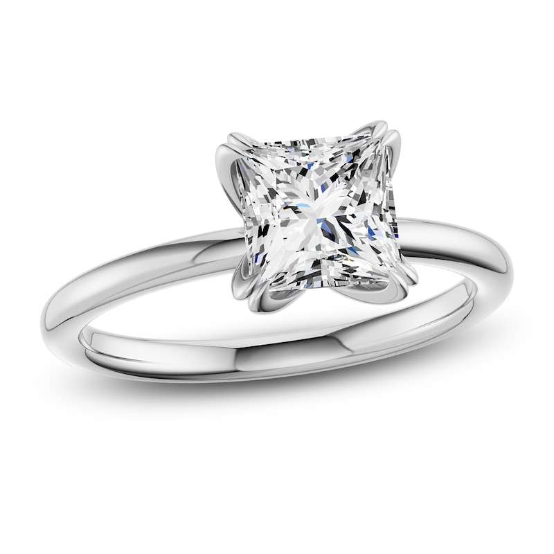 Main Image 1 of Certified Princess-Cut Diamond Solitaire Engagement Ring 2 ct tw Platinum (VS2/F)
