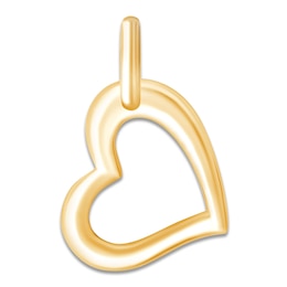 Children's Sideways Heart Charm 14K Yellow Gold