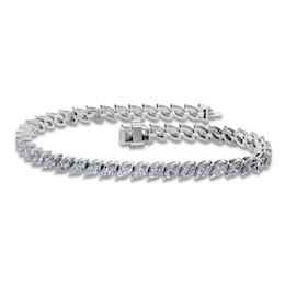 Marquise-Cut Lab-Grown Diamond Tennis Bracelet 5 ct tw 14K White Gold 7"