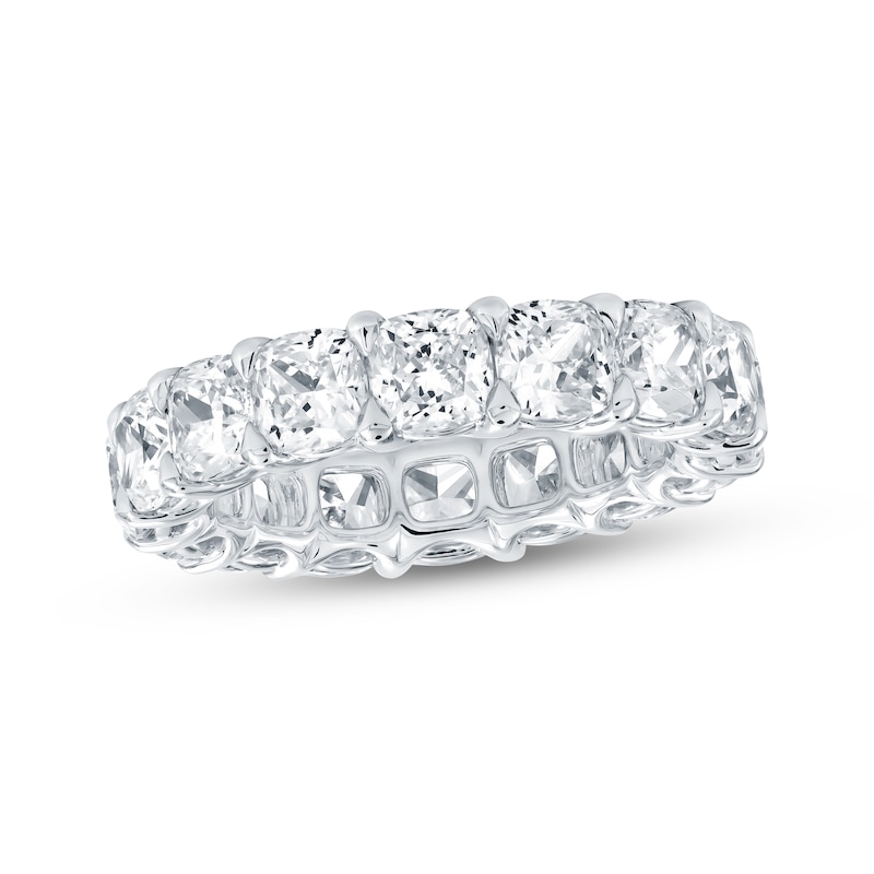 Main Image 1 of Cushion-Cut Lab-Grown Diamond Eternity Band 6-3/4 - 8-5/8 ct tw Platinum