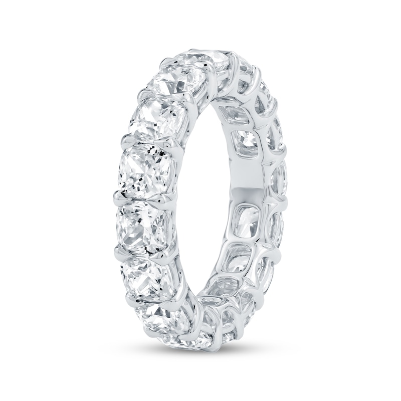 Main Image 2 of Cushion-Cut Lab-Grown Diamond Eternity Band 6-3/4 - 8-5/8 ct tw Platinum
