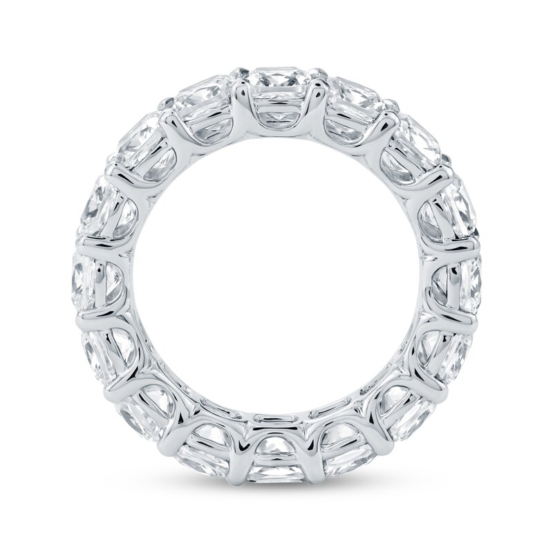 Main Image 3 of Cushion-Cut Lab-Grown Diamond Eternity Band 6-3/4 - 8-5/8 ct tw Platinum