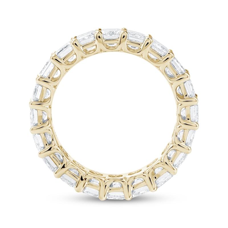 Main Image 3 of Emerald-Cut Lab-Grown Diamond Eternity Band 5-3/4 - 6-7/8 ct tw 14K Yellow Gold