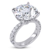 Thumbnail Image 2 of Round-Cut Lab-Grown Diamond Hidden Halo Engagement Ring 11 ct tw 14K White Gold