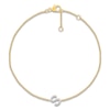 Thumbnail Image 1 of Diamond Initial S Bracelet 1/15 ct tw 10K Yellow Gold 7.5"