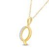 Thumbnail Image 2 of Diamond Initial Q Necklace 1/20 ct tw 10K Yellow Gold 18"