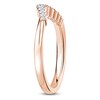Thumbnail Image 2 of Certified Diamond Graduated Contour Anniversary Ring 1/6 ct tw 14K Rose Gold