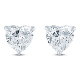 Pnina Tornai Heart-Shaped Lab-Grown Diamond Solitaire Stud Earrings 2 ct tw 14K White Gold (VS2/F)