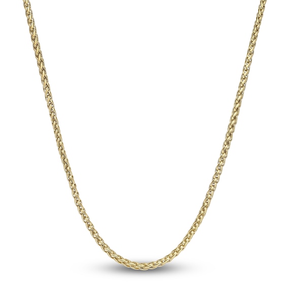 Wheat Chain Necklace 3mm Yellow Ion-Plated Stainless Steel 18"