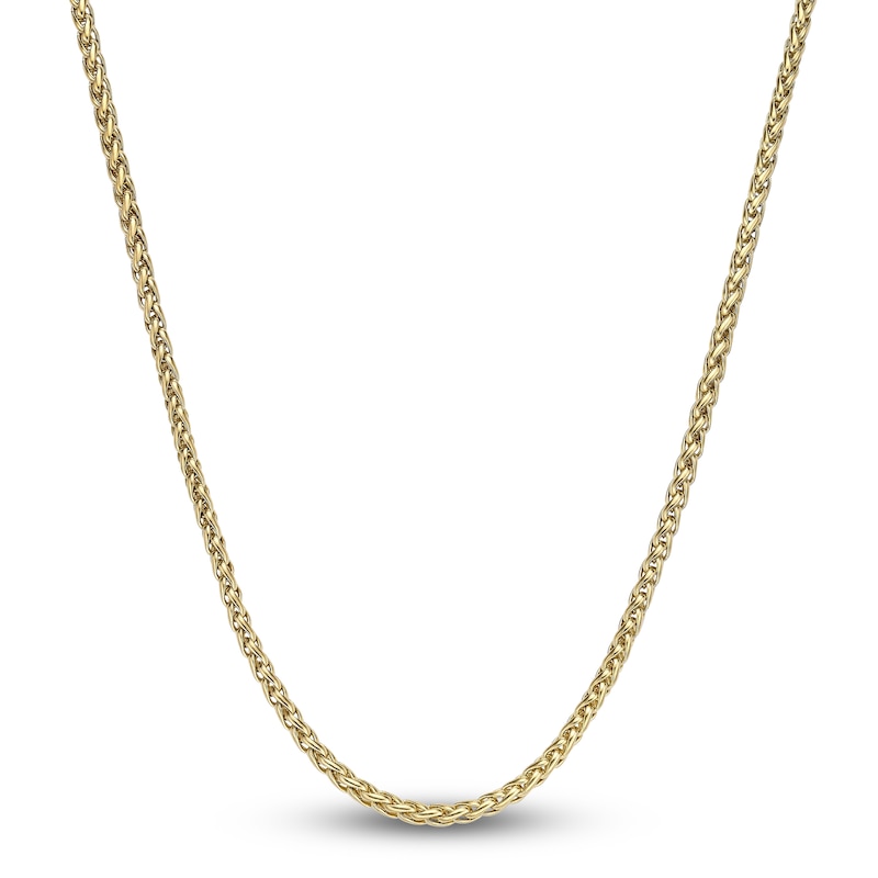 Main Image 1 of Wheat Chain Necklace 3mm Yellow Ion-Plated Stainless Steel 18"