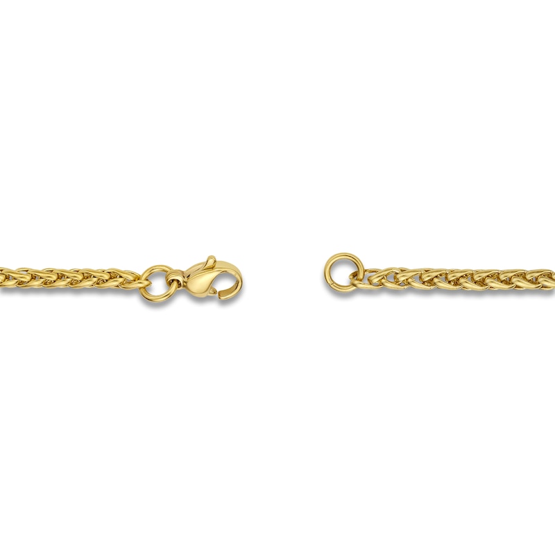 Main Image 3 of Wheat Chain Necklace 3mm Yellow Ion-Plated Stainless Steel 20"