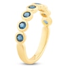 Thumbnail Image 2 of Bezel-Set Natural London Blue Topaz 2.5mm Stackable Ring 14K Yellow Gold
