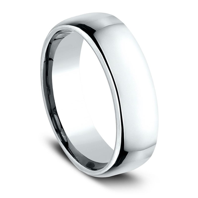 Main Image 2 of Wedding Band 10K White Gold 6.5mm