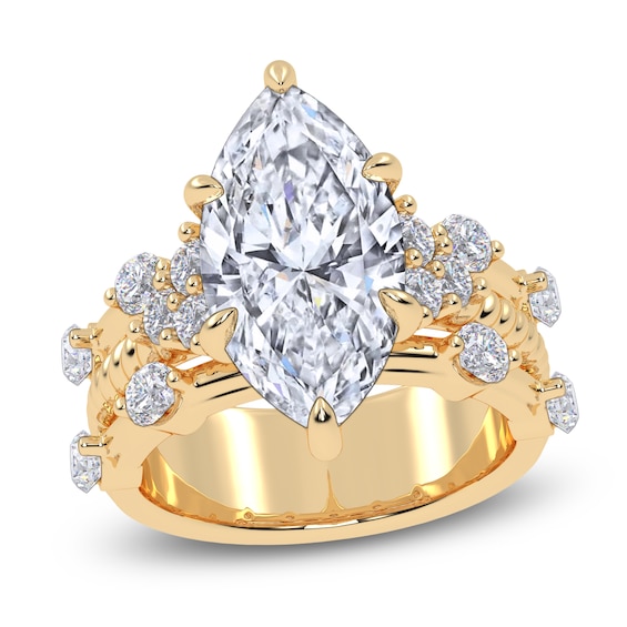 Marquise-Cut Lab-Grown Diamond Engagement Ring 5 ct tw 14K Yellow Gold