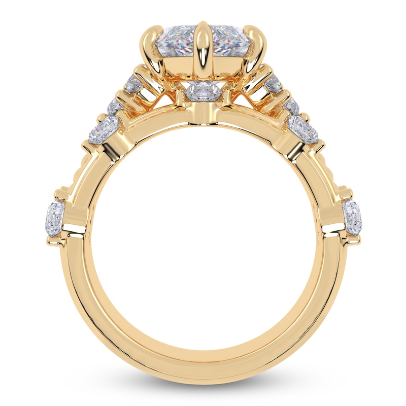 Main Image 4 of Marquise-Cut Lab-Grown Diamond Engagement Ring 5 ct tw 14K Yellow Gold