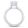 Thumbnail Image 2 of Emerald-Cut Lab-Grown Diamond Hidden Halo Engagement Ring 4-3/8 ct tw 14K White Gold