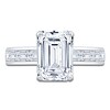 Thumbnail Image 3 of Emerald-Cut Lab-Grown Diamond Hidden Halo Engagement Ring 4-3/8 ct tw 14K White Gold