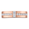 Thumbnail Image 3 of Men's Certified Baguette & Round-Cut Diamond Wedding Band 1/2 ct tw 14K Rose Gold