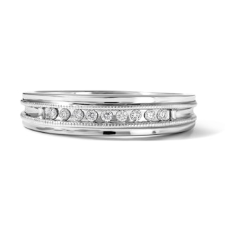Chosen Men's Diamond Anniversary Band 1/10 ct tw 14K White Gold