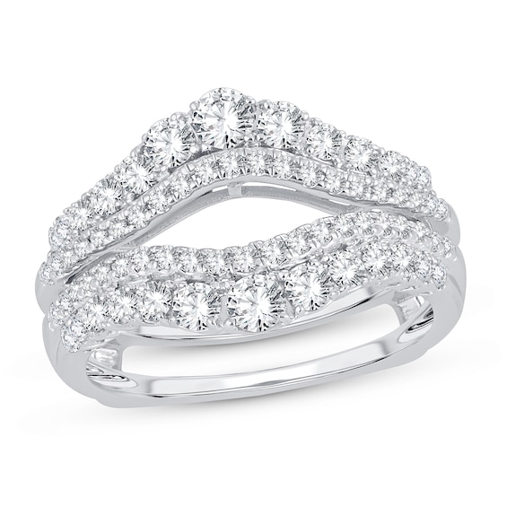 Diamond Enhancer Ring 1 ct tw Round 14K White Gold