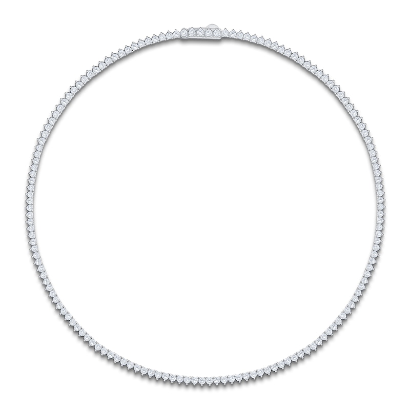 Main Image 1 of Jared Signature Lab-Grown Diamond Tennis Necklace 10 ct tw 14K White Gold 17"