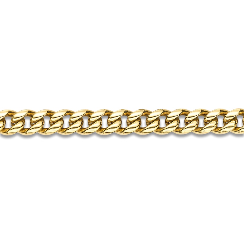 Main Image 2 of Cuban Curb Chain Necklace 10mm Yellow Ion-Plated Solid Stainless Steel 24"