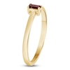 Thumbnail Image 2 of Baguette-Cut Garnet Solitaire Stackable Ring 10K Yellow Gold