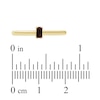 Thumbnail Image 3 of Baguette-Cut Garnet Solitaire Stackable Ring 10K Yellow Gold