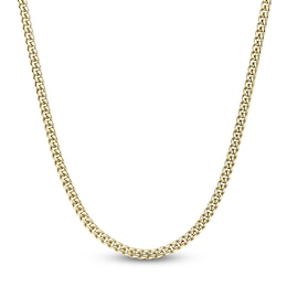 Cuban Curb Chain Necklace 6mm Yellow Ion-Plated Solid Stainless Steel 24"