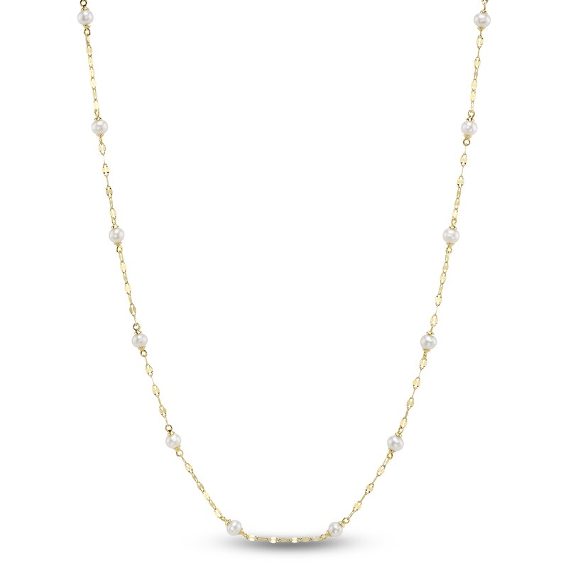 Main Image 1 of Shy Creation Cultured Pearl Valentino Chain Necklace 14K Yellow Gold 18" SC55029218