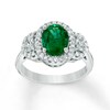 Thumbnail Image 0 of Natural Emerald Ring 5/8 ct tw Diamonds 14K White Gold