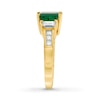 Thumbnail Image 2 of Natural Emerald Ring 3/4 ct tw Diamonds 14K Yellow Gold