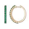 Thumbnail Image 1 of Le Vian Natural Emerald Hoop Earrings 14K Honey Gold