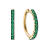 Thumbnail Image 2 of Le Vian Natural Emerald Hoop Earrings 14K Honey Gold