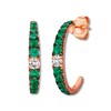 Thumbnail Image 1 of Le Vian Natural Emerald Earrings 1/5 ct tw Diamonds 14K Gold