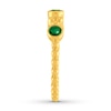 Thumbnail Image 2 of Natural Emerald Band Bezel-set 10K Yellow Gold