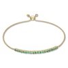 Thumbnail Image 0 of Natural Emerald Bolo Bracelet 10K Yellow Gold