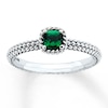 Thumbnail Image 0 of Stackable Ring Lab-Created Emerald Sterling Silver