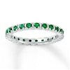 Thumbnail Image 1 of Stackable Ring Lab-Created Emeralds Sterling Silver