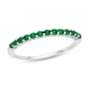 Lab-created Emerald Ring Sterling Silver