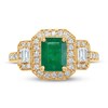 Effy Natural Emerald Ring 3/4 ct tw Diamonds 14K Yellow Gold