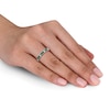 Thumbnail Image 3 of Natural Emerald Ring 1/15 ct tw Diamonds 10K White Gold