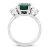 Lab-Created Emerald & Lab-Created Sapphire Ring 10K White Gold
