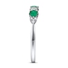 Thumbnail Image 1 of Emerald Ring 1/10 ct tw Diamonds 10K White Gold